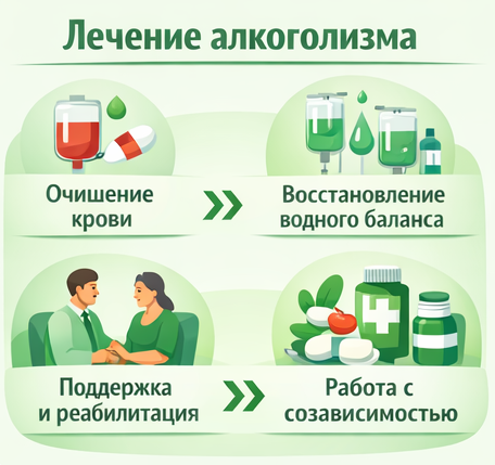 лечение алкоголизма в Орехово-Зуево этапы